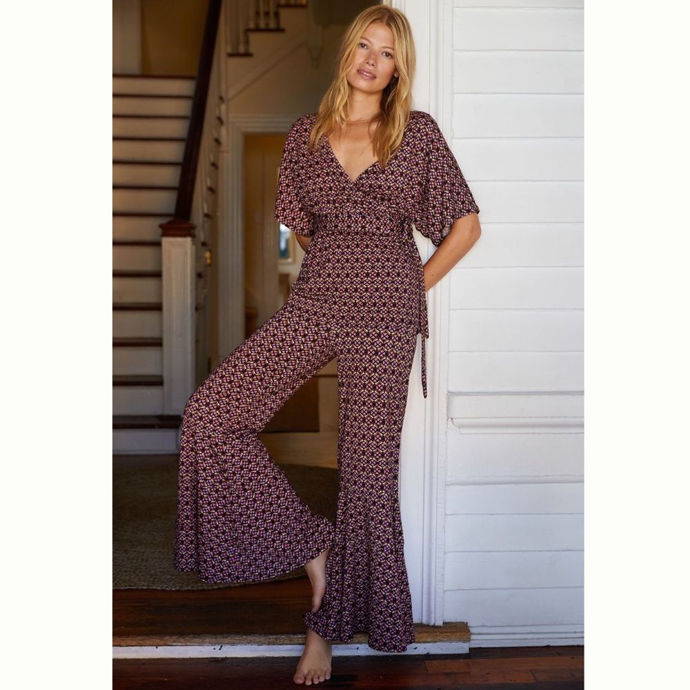 Anthropologie Bonnie Wide-Leg Trouser Set (Top Only)